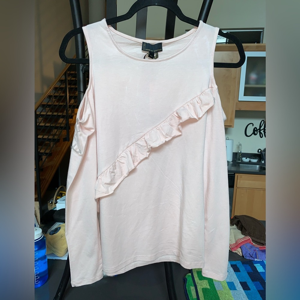 Jeans By Buffalo Open Shoulder Blouse Sz M